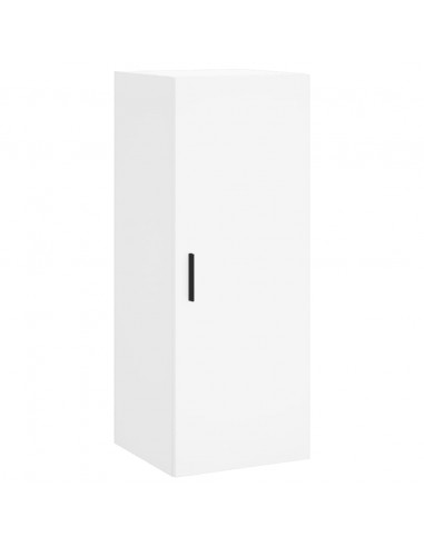 Credenza Bianca 34,5x34x180 cm in Legno Multistrato