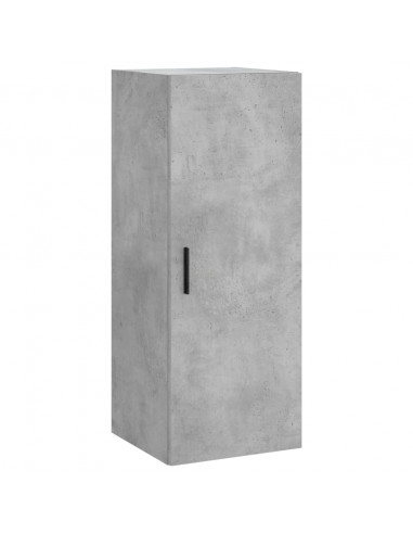 Credenza Grigio Cemento 34,5x34x180 cm in Legno Multistrato