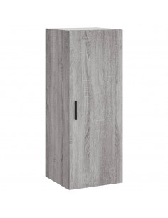 Credenza Grigio Sonoma 34,5x34x180 cm in Legno Multistrato 2