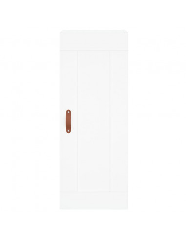 Credenza Bianca 34,5x34x180 cm in Legno Multistrato