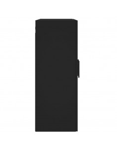 Armadietti a Parete 2 pz Neri in Legno Multistrato 2