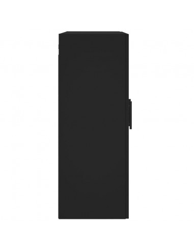 Armadietti a Parete 2 pz Neri in Legno Multistrato