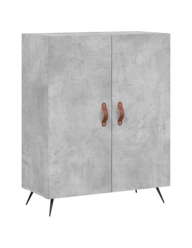 Credenza Grigio Cemento 69,5x34x180 cm in Legno Multistrato
