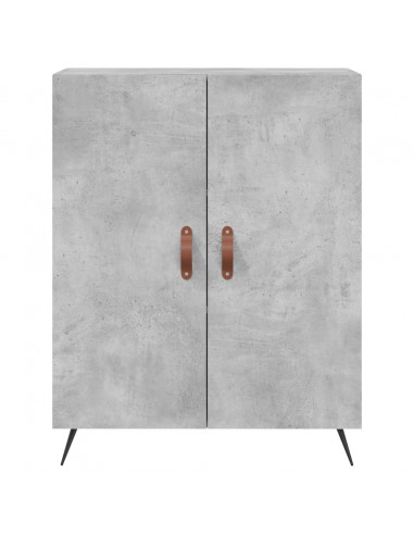 Credenza Grigio Cemento 69,5x34x180 cm in Legno Multistrato