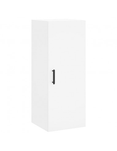 Credenza Bianca 34,5x34x180 cm in Legno Multistrato