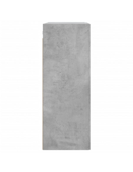 Armadietti a Parete 2 pz Grigio Cemento in Legno Multistrato