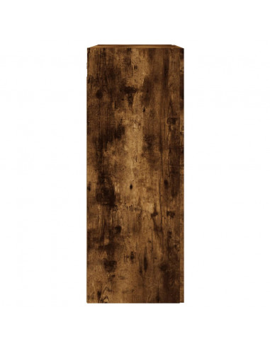 Armadietti a Parete 2 pz Rovere Fumo in Legno Multistrato