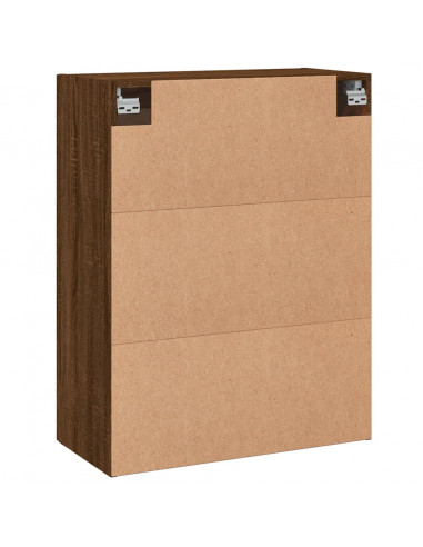 Armadietti a Parete 2 pz Rovere Marrone in Legno Multistrato