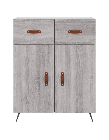 Credenza Grigio Sonoma 69,5x34x180 cm in Legno Multistrato