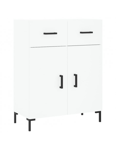 Credenza Bianca 69,5x34x180 cm in Legno Multistrato