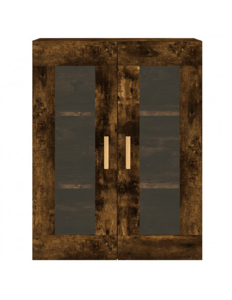 Armadietti a Parete 2 pz Rovere Fumo in Legno Multistrato
