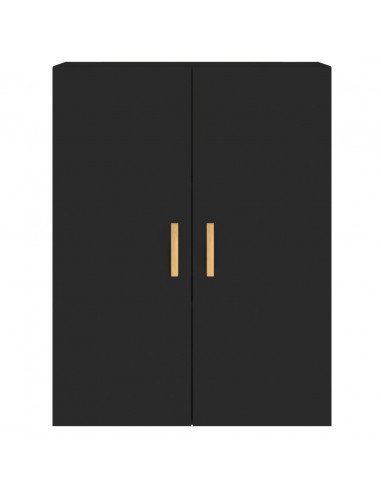 Armadietti a Parete 2 pz Neri in Legno Multistrato
