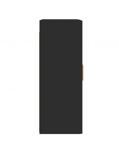 Armadietti a Parete 2 pz Neri in Legno Multistrato