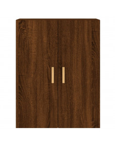 Armadietti a Parete 2 pz Rovere Marrone in Legno Multistrato 2