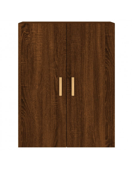 Armadietti a Parete 2 pz Rovere Marrone in Legno Multistrato