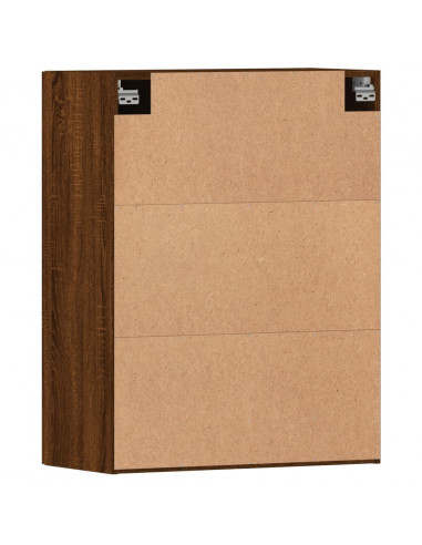 Armadietti a Parete 2 pz Rovere Marrone in Legno Multistrato