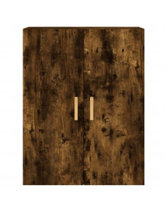 Armadietti a Parete 2 pz Rovere Fumo in Legno Multistrato 2