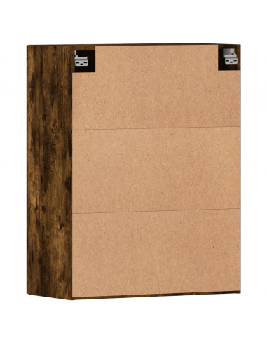 Armadietti a Parete 2 pz Rovere Fumo in Legno Multistrato