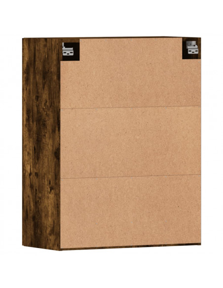 Armadietti a Parete 2 pz Rovere Fumo in Legno Multistrato