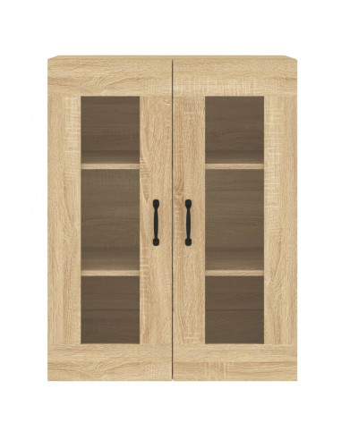 Armadietti a Parete 2 pz Rovere Sonoma in Legno Multistrato