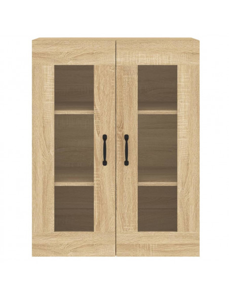 Armadietti a Parete 2 pz Rovere Sonoma in Legno Multistrato