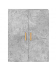 Armadietti a Parete 2 pz Grigio Cemento in Legno Multistrato 2