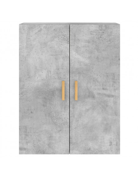 Armadietti a Parete 2 pz Grigio Cemento in Legno Multistrato
