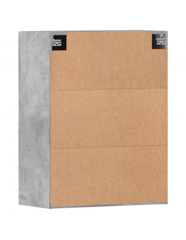 Armadietti a Parete 2 pz Grigio Cemento in Legno Multistrato