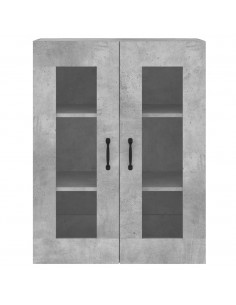 Armadietti a Parete 2 pz Grigio Cemento in Legno Multistrato 2