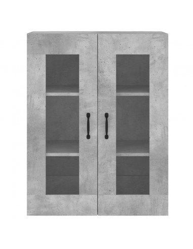 Armadietti a Parete 2 pz Grigio Cemento in Legno Multistrato