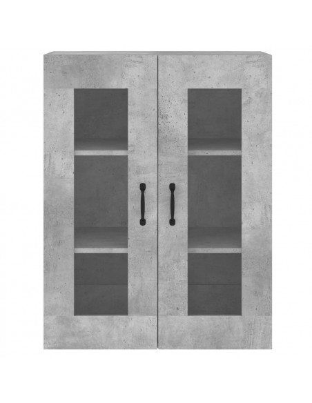 Armadietti a Parete 2 pz Grigio Cemento in Legno Multistrato