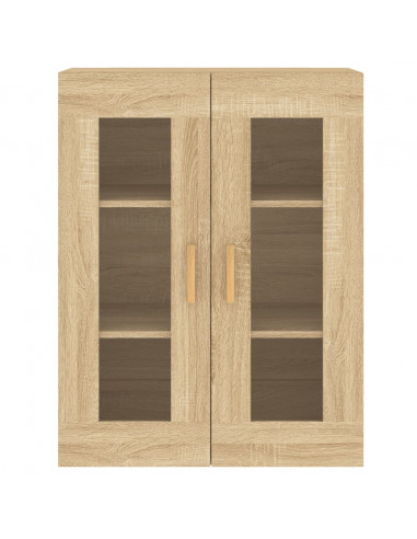 Armadietti a Parete 2 pz Rovere Sonoma in Legno Multistrato