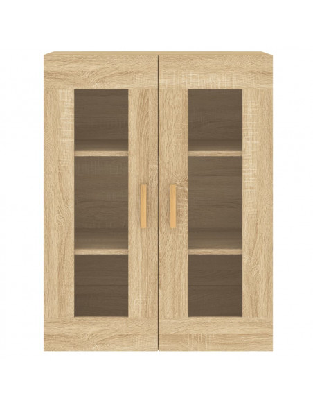 Armadietti a Parete 2 pz Rovere Sonoma in Legno Multistrato