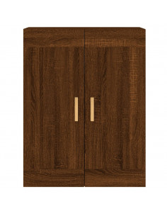 Armadietti a Parete 2 pz Rovere Marrone in Legno Multistrato 2