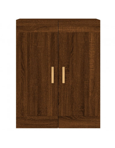 Armadietti a Parete 2 pz Rovere Marrone in Legno Multistrato