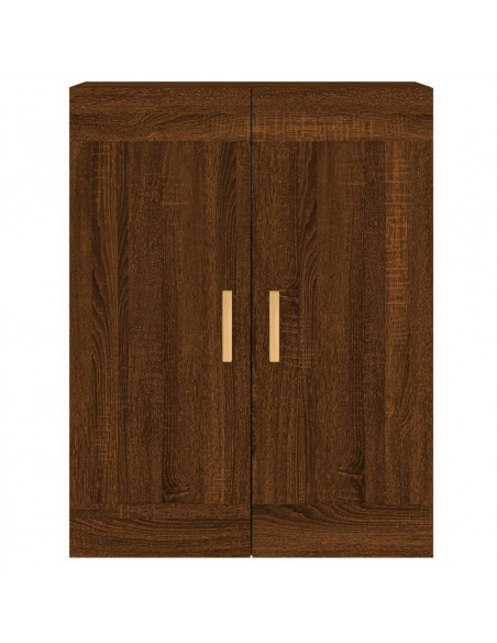 Armadietti a Parete 2 pz Rovere Marrone in Legno Multistrato