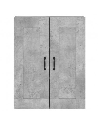 Armadietti a Parete 2 pz Grigio Cemento in Legno Multistrato