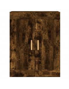 Armadietti a Parete 2 pz Rovere Fumo in Legno Multistrato 2