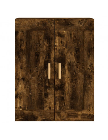 Armadietti a Parete 2 pz Rovere Fumo in Legno Multistrato