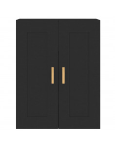 Armadietti a Parete 2 pz Neri in Legno Multistrato 2