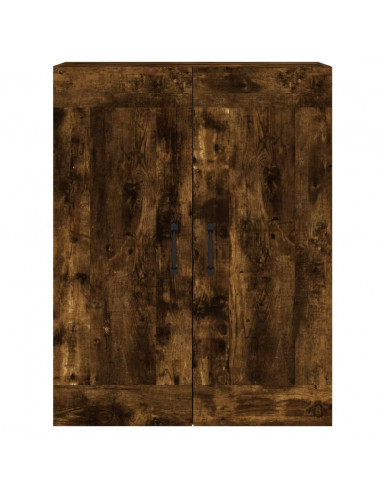 Armadietti a Parete 2 pz Rovere Fumo in Legno Multistrato