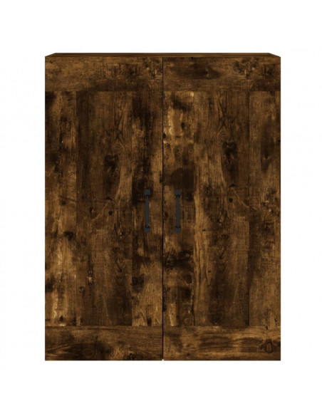 Armadietti a Parete 2 pz Rovere Fumo in Legno Multistrato