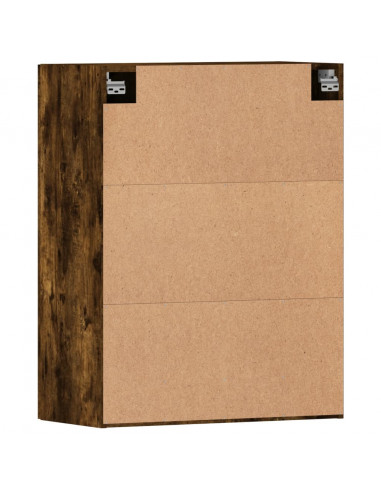 Armadietti a Parete 2 pz Rovere Fumo in Legno Multistrato