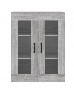 Armadietti a Parete 2 pz Grigio Sonoma in Legno Multistrato 2