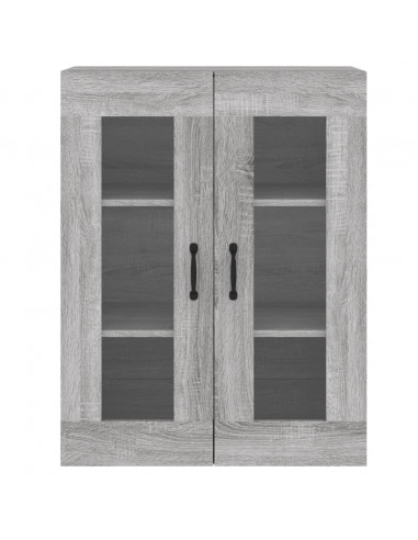 Armadietti a Parete 2 pz Grigio Sonoma in Legno Multistrato