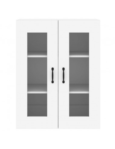 Armadietti a Parete 2 pz Bianchi in Legno Multistrato