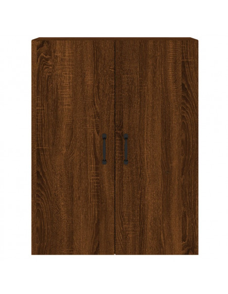 Armadietti a Parete 2 pz Rovere Marrone in Legno Multistrato