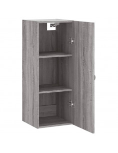 Mobile a Parete Grigio Sonoma 34,5x34x90 cm 2