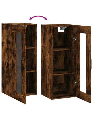 Mobile a Parete Rovere Fumo 34,5x34x90 cm