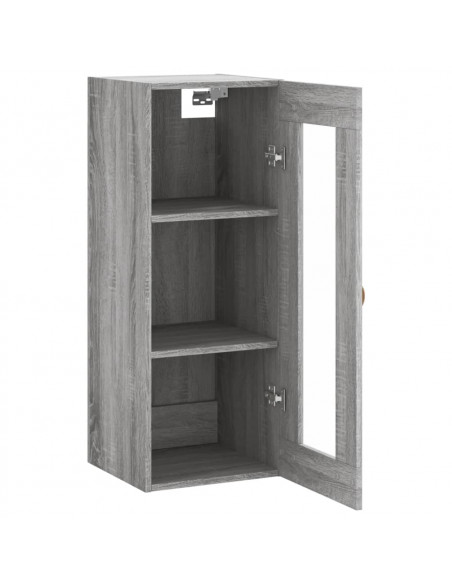 Mobile a Parete Grigio Sonoma 34,5x34x90 cm